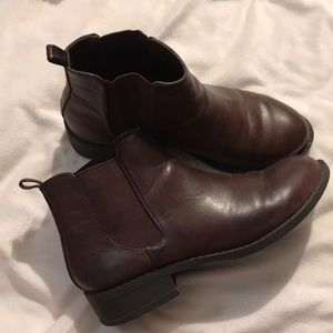 brown ankle boots